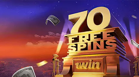 Серия из 70 бесплатных вращений для новых пользователей.